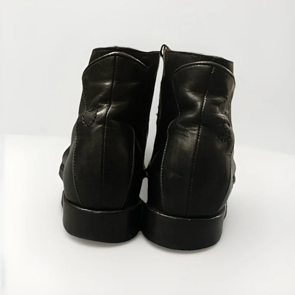 Oliver Sweeney Leather Boots Black Men's Size 10 Made In Italy
